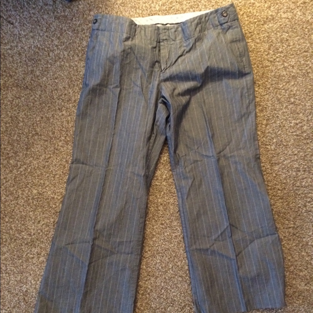 Gap grey striped pants, 14A